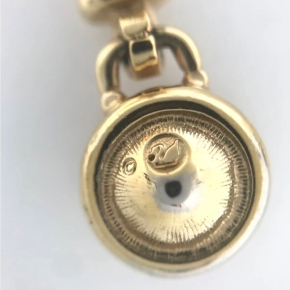 Swarovski Crystal Dangle Earrings Green & Clear Crystals - Picture 4 of 4